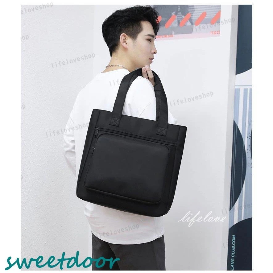 ビジネスバッグ メンズ 50代 トートバッグ a4 縦型 ナイロンバッグ トート 大きめ 手提げ 男性 かばん シンプル 撥水 通学 通勤 スポーツ 30代 40代