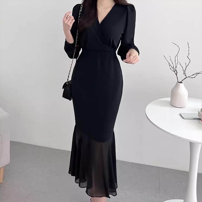 レディース ワンピース フレア ミモレ ロング 長袖 パフスリーブ Vネック カシュクール タイト マーメイド フェミニン ウエストマーク ハイウエスト 大人可愛い きれいめ 上品 切り替えデザイン レディース ワンピース フレア ミモレ ロング 長袖 パフスリーブ Vネック カシュクール タイト マーメイド フェミニン ウエストマーク ハイウエスト 大人可愛い きれいめ 上品 切り替えデザイン