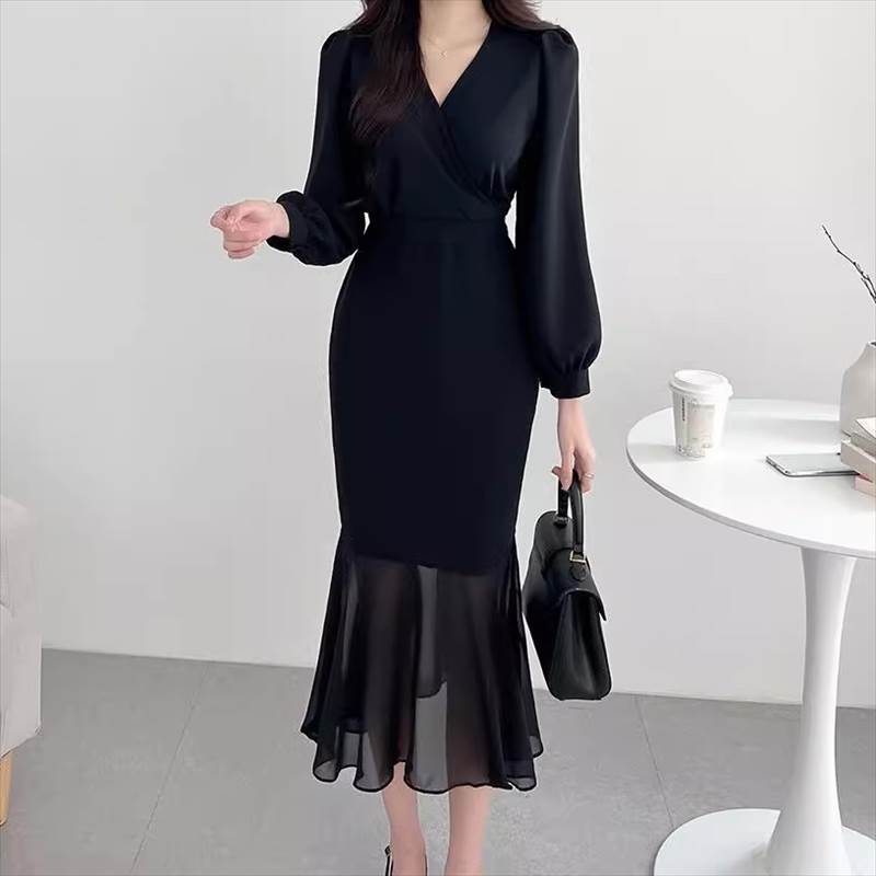 レディース ワンピース フレア ミモレ ロング 長袖 パフスリーブ Vネック カシュクール タイト マーメイド フェミニン ウエストマーク ハイウエスト 大人可愛い きれいめ 上品 切り替えデザイン レディース ワンピース フレア ミモレ ロング 長袖 パフスリーブ Vネック カシュクール タイト マーメイド フェミニン ウエストマーク ハイウエスト 大人可愛い きれいめ 上品 切り替えデザイン