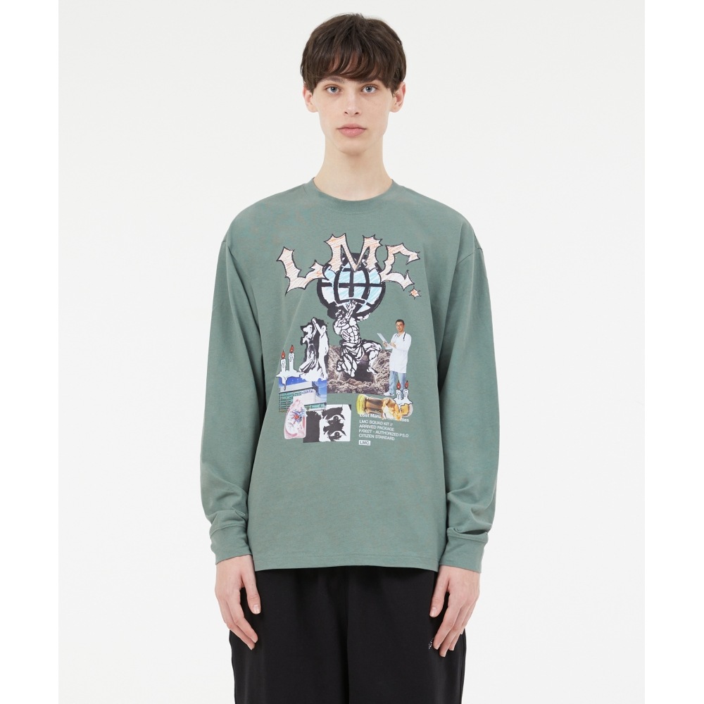 LMC RISE LONG SLV TEE グレーカーキ LMC RISE LONG SLV TEE グレーカーキ