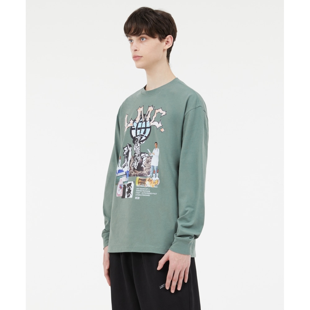 LMC RISE LONG SLV TEE グレーカーキ LMC RISE LONG SLV TEE グレーカーキ