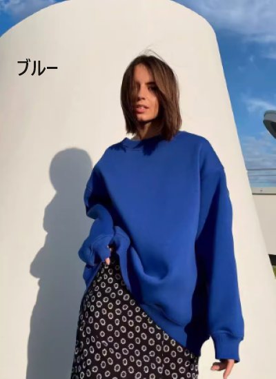スウェットシャツ レディース トップス カットソー トレーナー 長袖 ラウンドネック ルーズ シンプル 無地 プルオーバー カジュアル お出かけ おしゃれ オーバーサイズ 体型カバー 女性 スウェットシャツ レディース トップス カットソー トレーナー 長袖 ラウンドネック ルーズ シンプル 無地 プルオーバー カジュアル お出かけ おしゃれ オーバーサイズ 体型カバー 女性