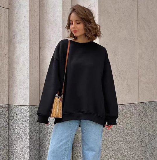 スウェットシャツ レディース トップス カットソー トレーナー 長袖 ラウンドネック ルーズ シンプル 無地 プルオーバー カジュアル お出かけ おしゃれ オーバーサイズ 体型カバー 女性 スウェットシャツ レディース トップス カットソー トレーナー 長袖 ラウンドネック ルーズ シンプル 無地 プルオーバー カジュアル お出かけ おしゃれ オーバーサイズ 体型カバー 女性