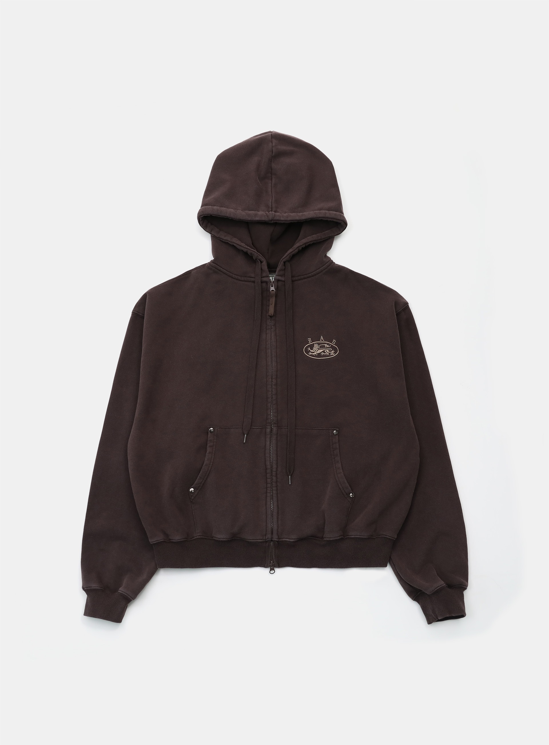 【BADBLOOD】 MYSTIC CAPSULE HOODED ZIP-UP : BROWN 【BADBLOOD】 MYSTIC CAPSULE HOODED ZIP-UP : BROWN