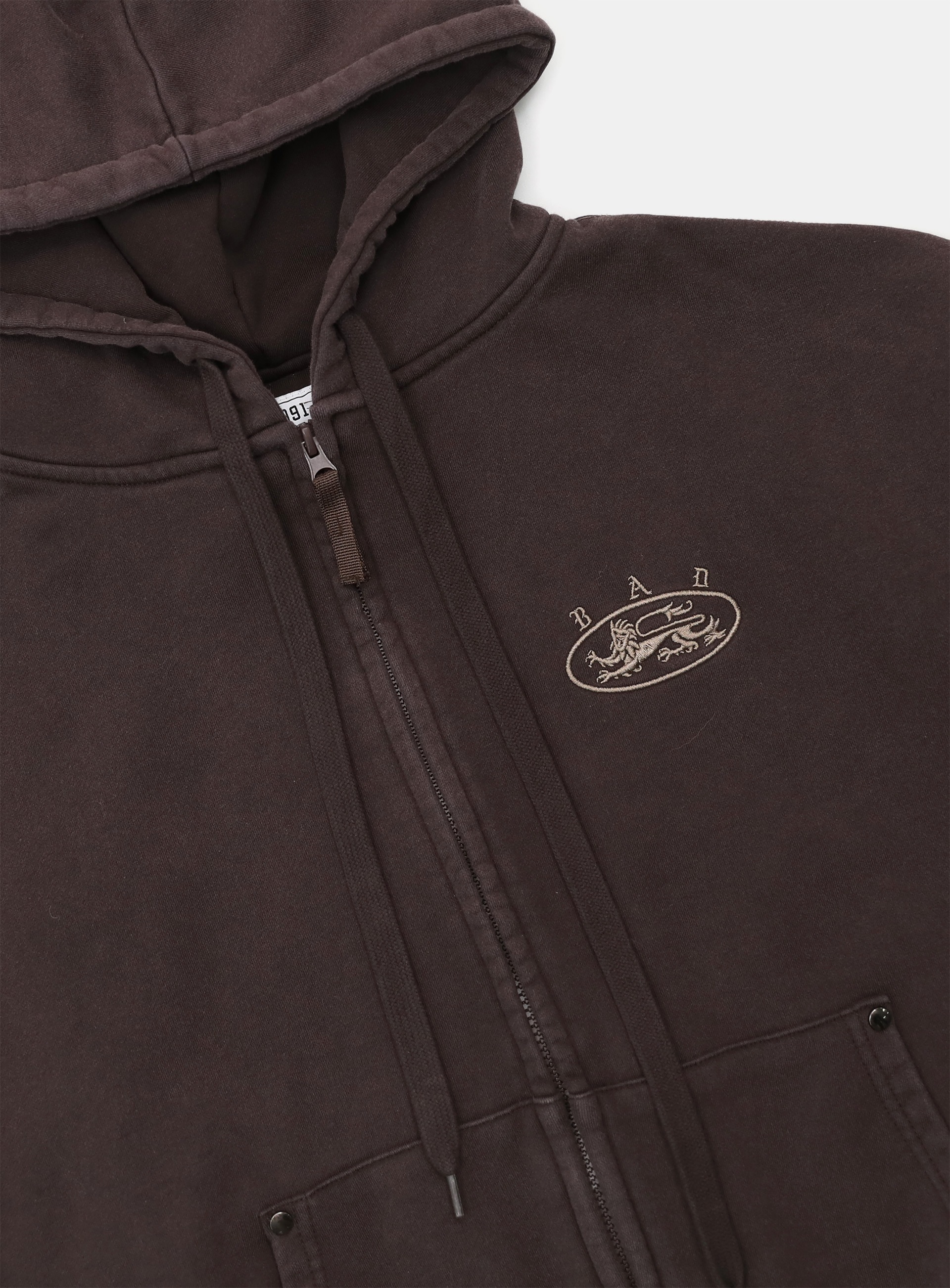 【BADBLOOD】 MYSTIC CAPSULE HOODED ZIP-UP : BROWN 【BADBLOOD】 MYSTIC CAPSULE HOODED ZIP-UP : BROWN