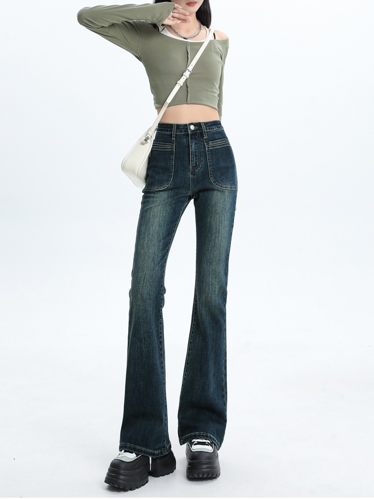 パンツ レディース 新作 2023 秋 プチパンツ ショートール フレアパンツ ハイウエスト アメリカンヴィンテージ ジーンズ パンツ レディース 新作 2023 秋 プチパンツ ショートール フレアパンツ ハイウエスト アメリカンヴィンテージ ジーンズ