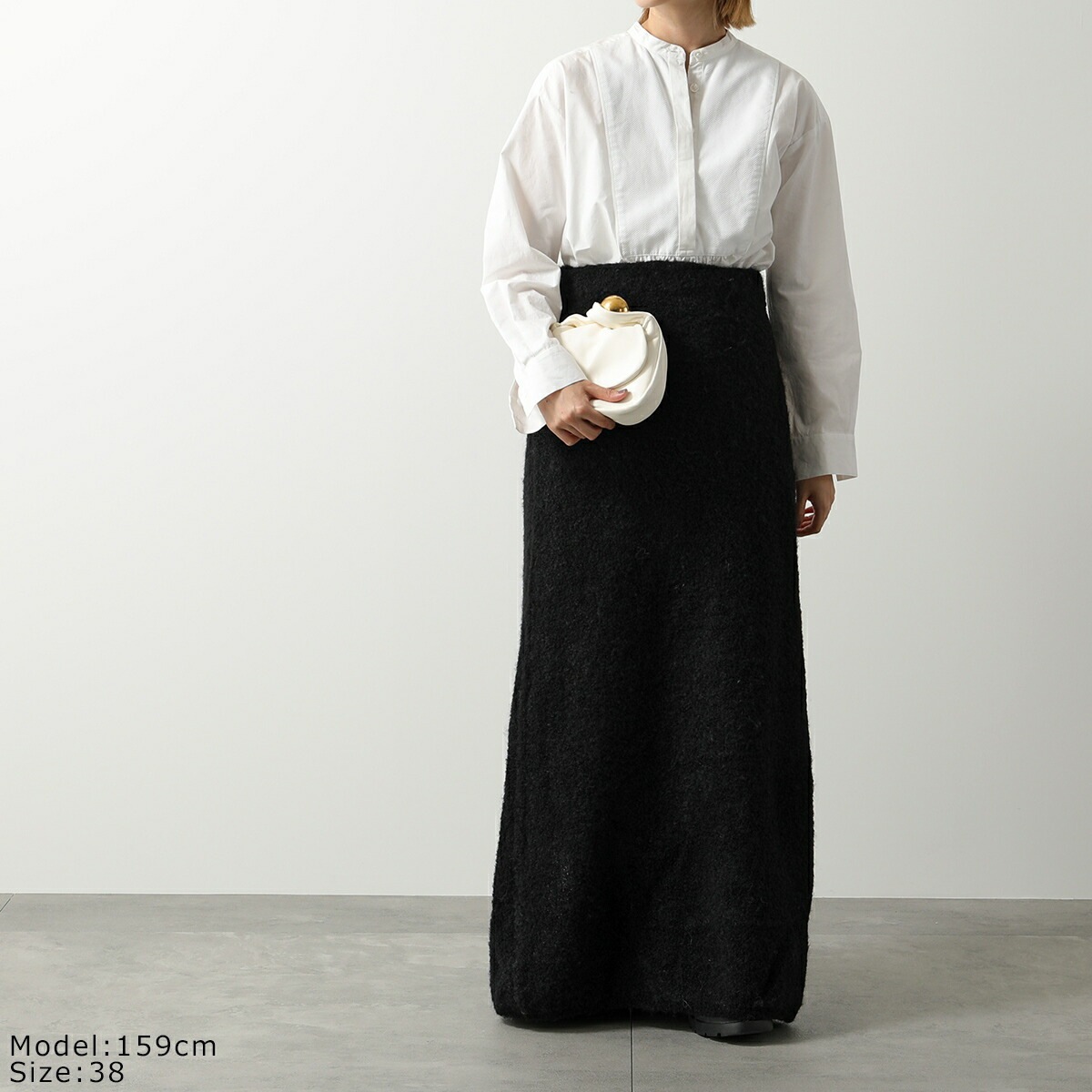 C.T.plage シーティー・プラージュ ロングスカート Alpaca loop back slit skirt CT23331-1 レディース アルパカ混 セットアップ可能 カラー2色