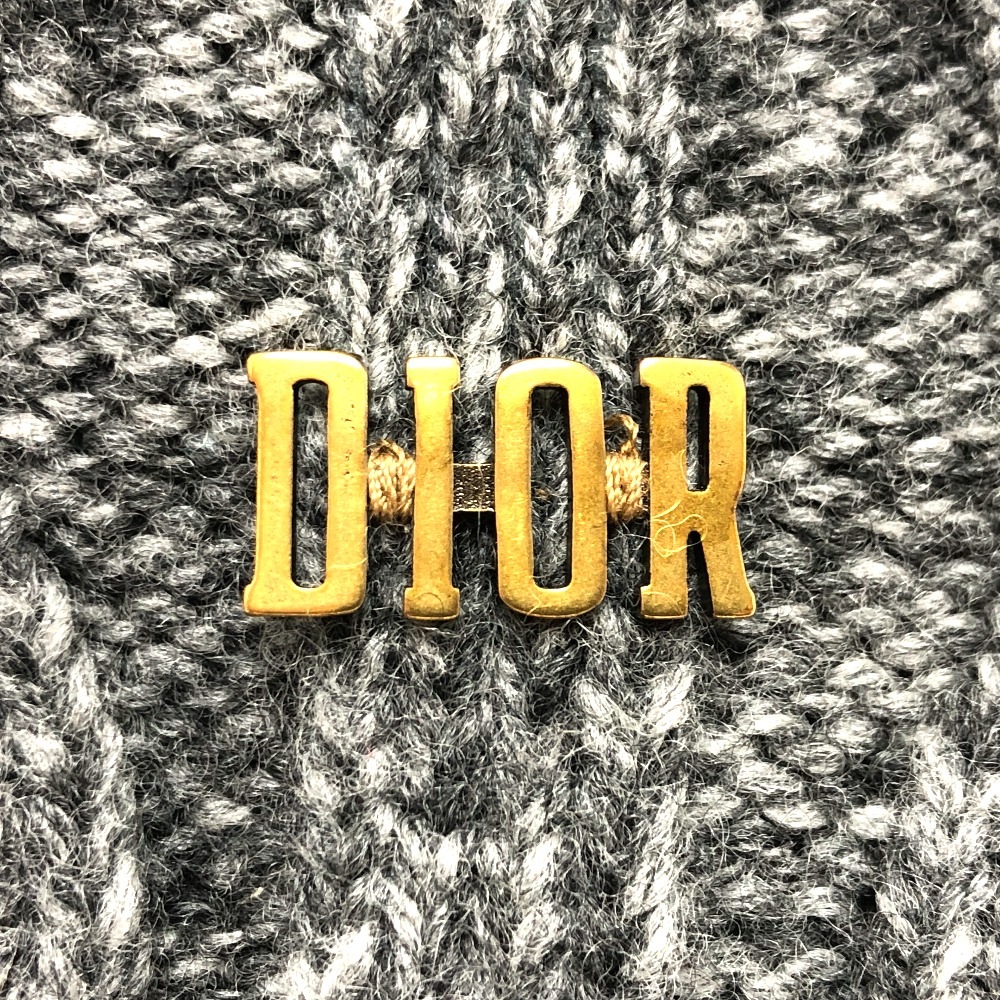 ハット チューリップ ロゴ ウール グレー