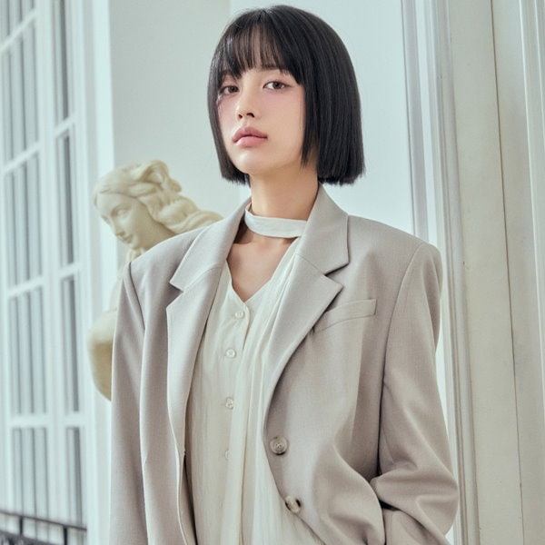 ピンクエイジ　総手植えフルウィッグ) ボブカットジェリー（モースト原糸） 総手植えフルウィッグ) ボブカットジェリー（モースト原糸）