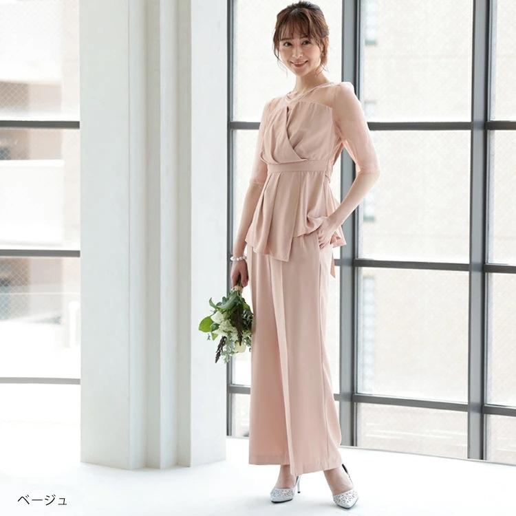 即日発送 パンツドレス 結婚式 セットアップ レディース セレモニー 結婚式 ドレス 母親 フォーマル 50代 着痩せ 入学式 セットアップ 40代 大きいサイズ パンツスーツ 入園式 ママ おしゃれ