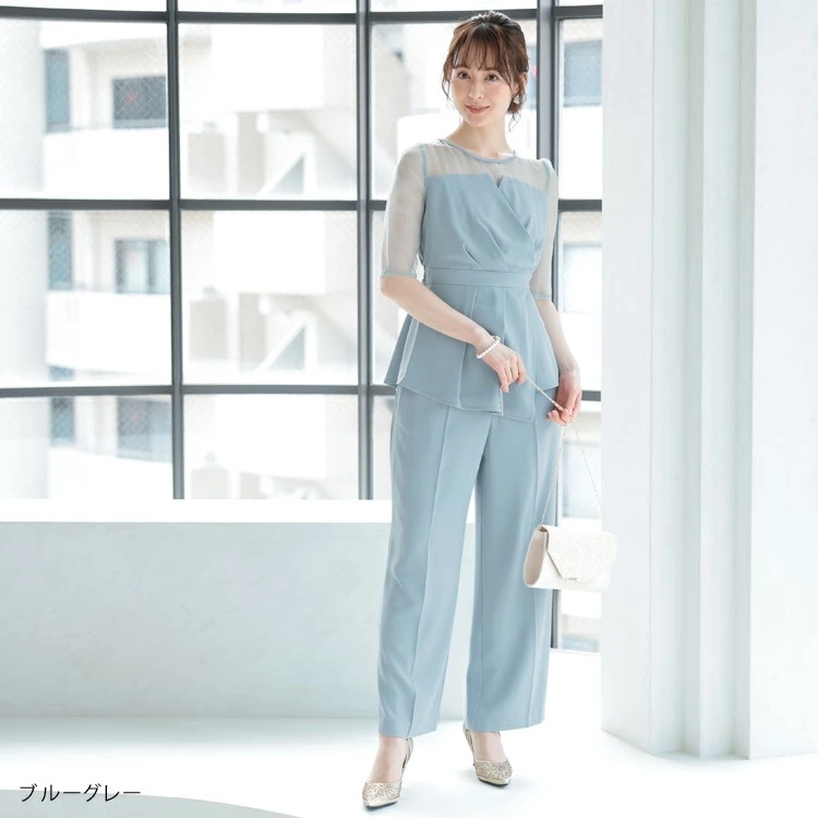 即日発送 パンツドレス 結婚式 セットアップ レディース セレモニー 結婚式 ドレス 母親 フォーマル 50代 着痩せ 入学式 セットアップ 40代 大きいサイズ パンツスーツ 入園式 ママ おしゃれ