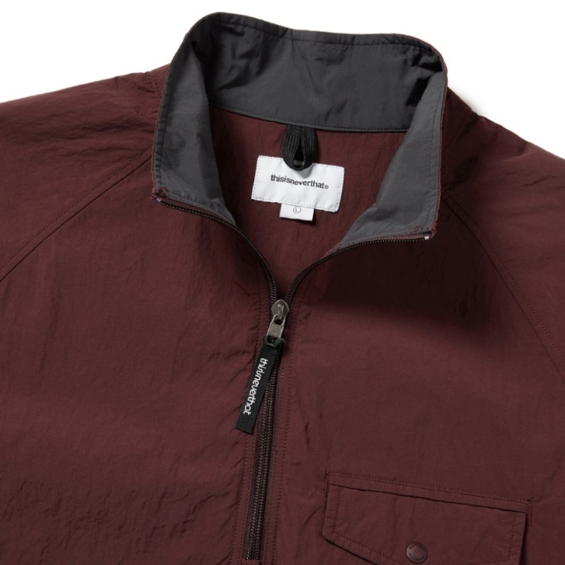 ディス・イズ・ネヴァー・ザット・ハーフジップスポーツプルオーバーバーガンディー ディス・イズ・ネヴァー・ザット・ハーフジップスポーツプルオーバーバーガンディー