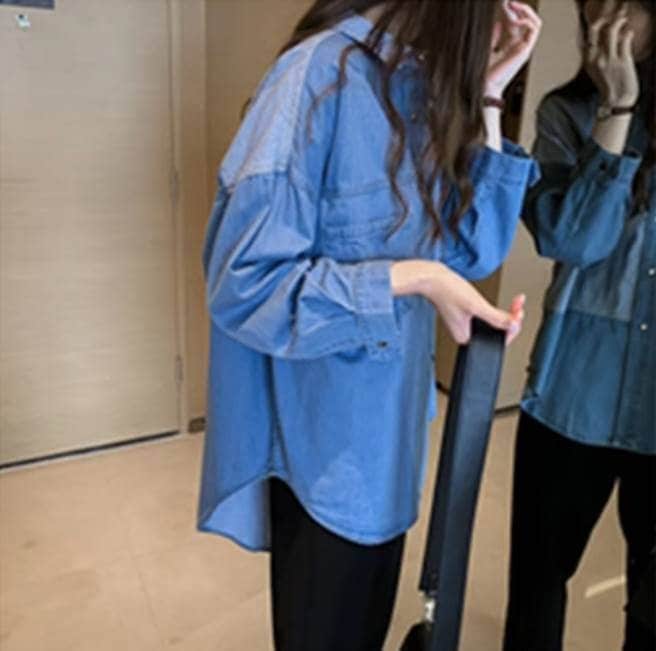 デニムシャツ トップス シャツ レギュラー丈 Vネック 襟付き 角襟 ストレート 前開き 大人可愛い カジュアル 大人 おしゃれ かっこいい 大人女子 こなれ感 メンズライク ボーイッシュ ルー デニムシャツ トップス シャツ レギュラー丈 Vネック 襟付き 角襟 ストレート 前開き 大人可愛い カジュアル 大人 おしゃれ かっこいい 大人女子 こなれ感 メンズライク ボーイッシュ ルー