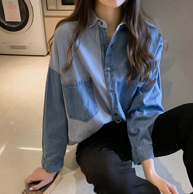 デニムシャツ トップス シャツ レギュラー丈 Vネック 襟付き 角襟 ストレート 前開き 大人可愛い カジュアル 大人 おしゃれ かっこいい 大人女子 こなれ感 メンズライク ボーイッシュ ルー デニムシャツ トップス シャツ レギュラー丈 Vネック 襟付き 角襟 ストレート 前開き 大人可愛い カジュアル 大人 おしゃれ かっこいい 大人女子 こなれ感 メンズライク ボーイッシュ ルー