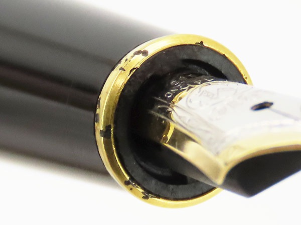 美品モンブランマイスターシュテュッククラシック万年筆144ブラックゴールドペン先14KAU585132463106513