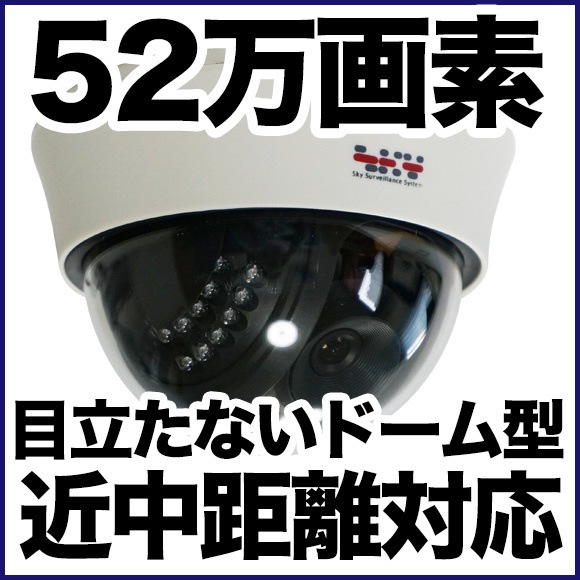 赤外線 防犯カメラ 防犯カメラ監視カメラ52万画素カラー 赤外線LED内蔵屋内カメラ 近中距離対応 SX-PDM41VR
