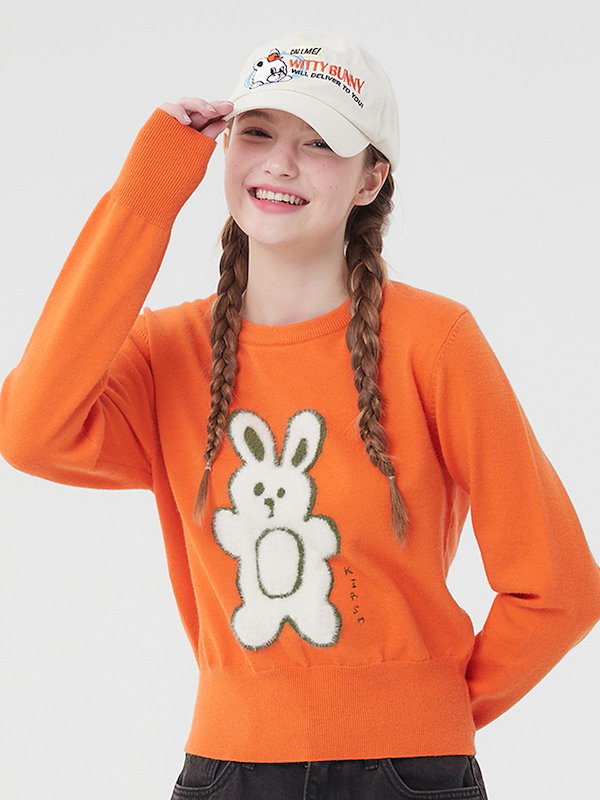 【KIRSH】【チャンウォニョン着用】 WITTY BUNNY FLAT KNIT ウィティバニーフラットニット