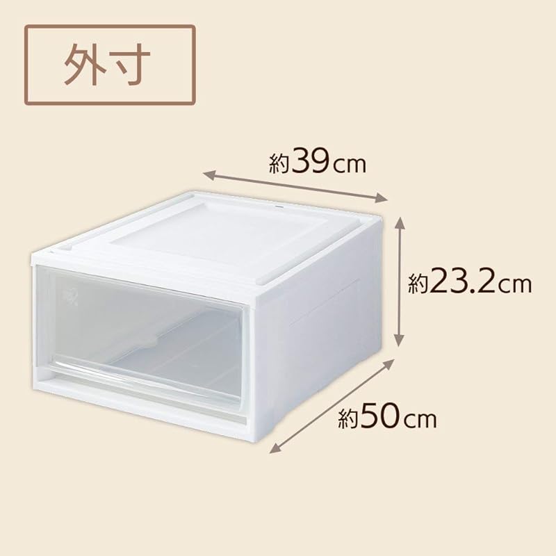 【即納】【3個セット】アイリスオーヤマ 収納ケース 引き出し クローゼット 圧倒的高コスパ 衣替え 幅39×奥行50×高さ23.2cm ウォークインクローゼット 衣装ケース チェスト 日本製 ホワイト