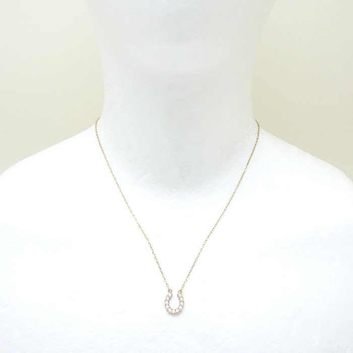 Towards ネックレス ホースシューモチーフ クリスタル GP ゴールドメッキ /292798【中古】