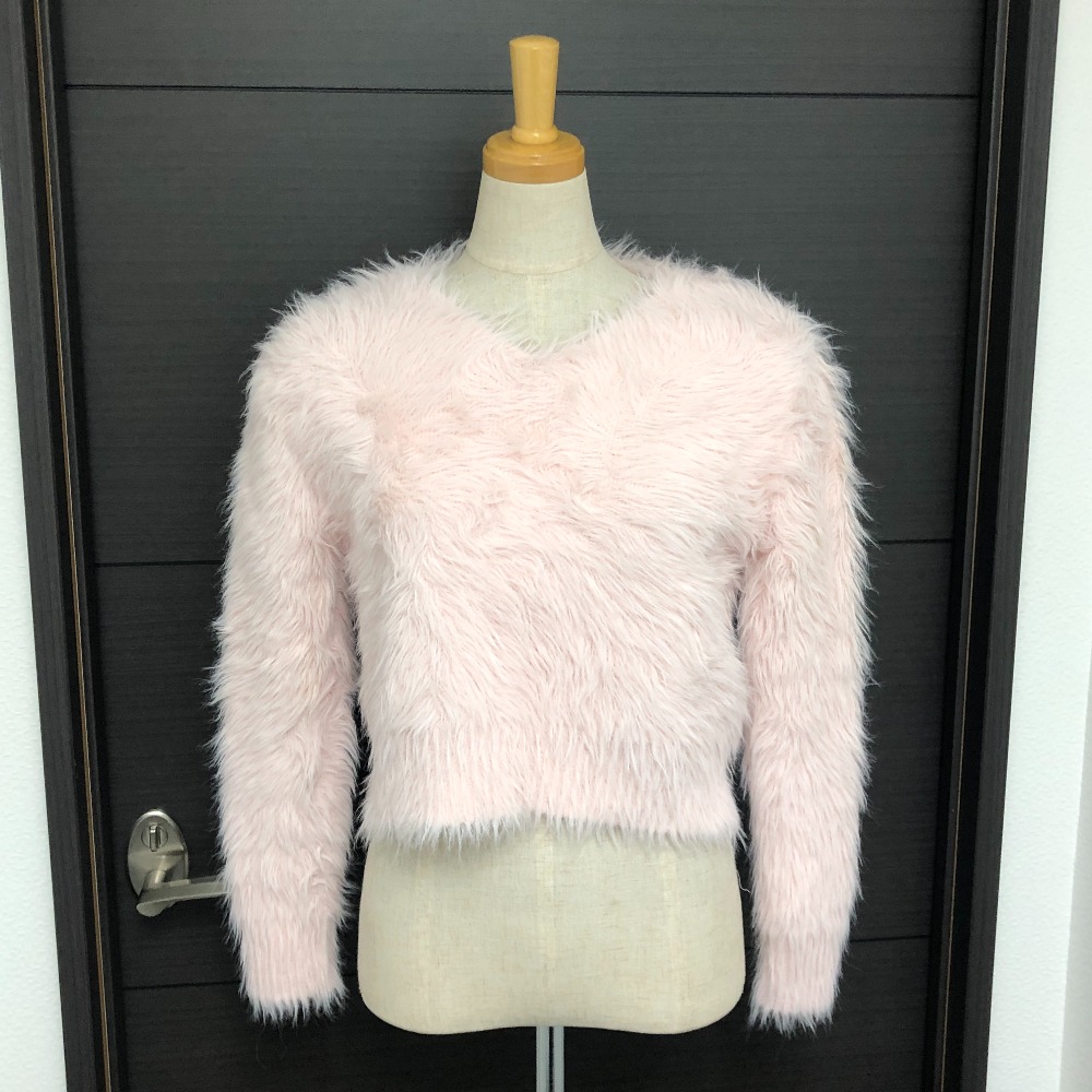 DOUBLE STANDARD CLOTHING ダブルスタンダードクロージング ニット 0209-220-224 ロングシャギー ファー ニット 長袖 ニット長袖 ナイロン ピンク DOUBLE STANDARD CLOTHING ダブルスタンダードクロージング ニット 0209-220-224 ロングシャギー ファー ニット 長袖 ニット長袖 ナイロン ピンク