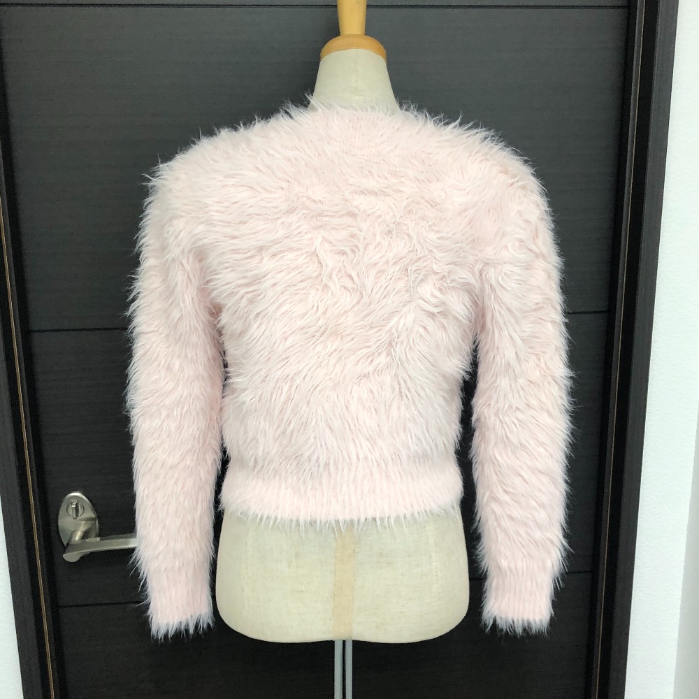 DOUBLE STANDARD CLOTHING ダブルスタンダードクロージング ニット 0209-220-224 ロングシャギー ファー ニット 長袖 ニット長袖 ナイロン ピンク DOUBLE STANDARD CLOTHING ダブルスタンダードクロージング ニット 0209-220-224 ロングシャギー ファー ニット 長袖 ニット長袖 ナイロン ピンク