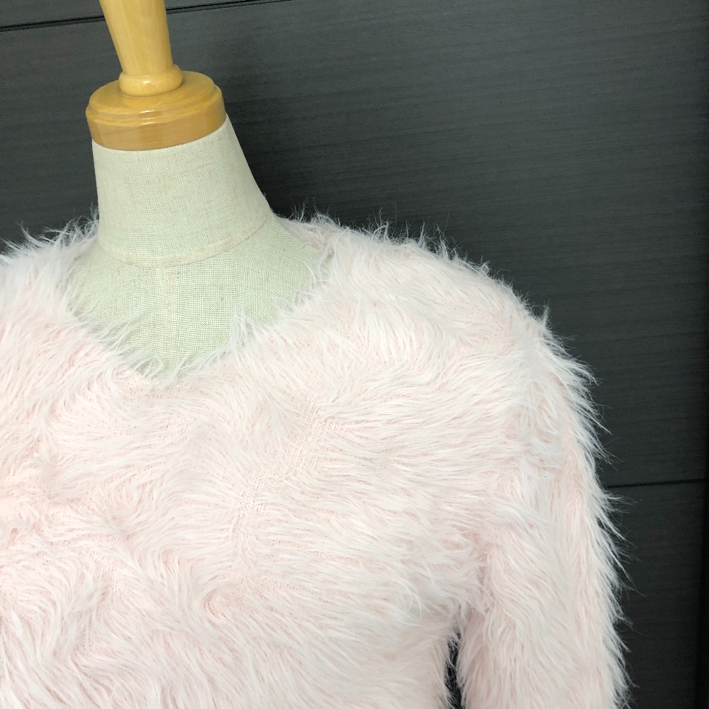 DOUBLE STANDARD CLOTHING ダブルスタンダードクロージング ニット 0209-220-224 ロングシャギー ファー ニット 長袖 ニット長袖 ナイロン ピンク DOUBLE STANDARD CLOTHING ダブルスタンダードクロージング ニット 0209-220-224 ロングシャギー ファー ニット 長袖 ニット長袖 ナイロン ピンク