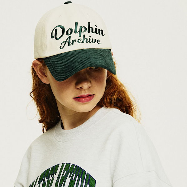 [BTS V 着用] Dolphin archive two tone ball cap 4カラー 韓国 アイドル 帽子 防弾少年団 テテ テヒョン  コーデュロイ 冬