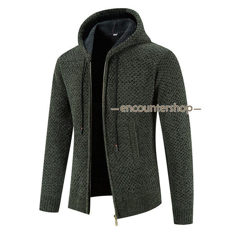 ニットパーカー メンズ パーカー トップス 春 秋 冬 長袖 カジュアル かっこいい 大人 40代 50代 60代 ライトアウター ニットセーター