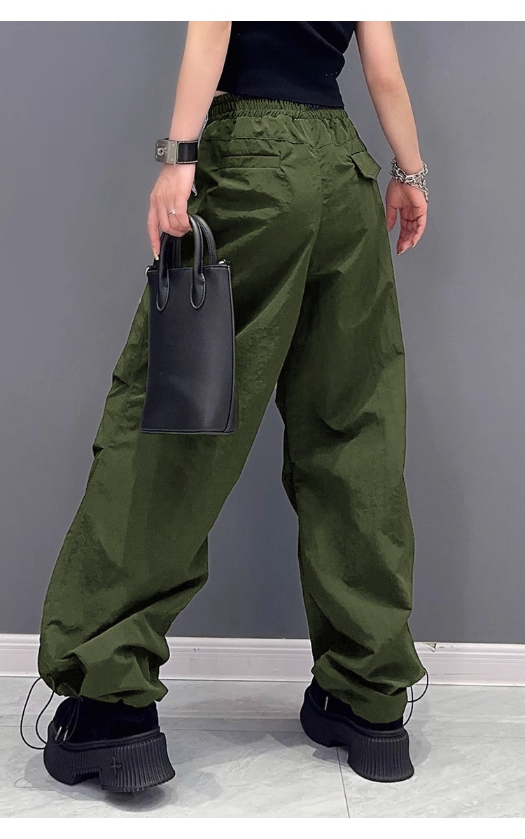 ひんやりボトムス 【Flower.N】 ストリート / プリーツ / デニム / スプライシング / ワークパンツ / レディース / 春秋物 / 新作 / ゆったり / 細身 / 色違い / 海外物