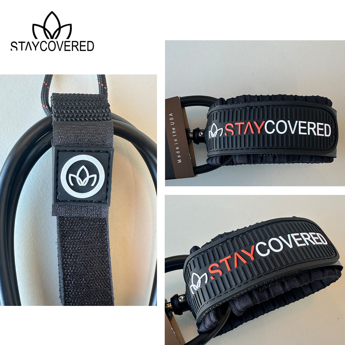 スティカバード サーフボード リーシュコード スタンダードリーシュ 9フィート 6.6ミリ アンクル STAY COVERED LEASH STANDARD Ankle 足首 Made in USA