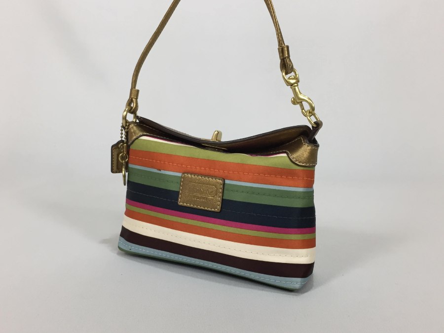 ミニポーチ カラフル ファブリック 【中古品】