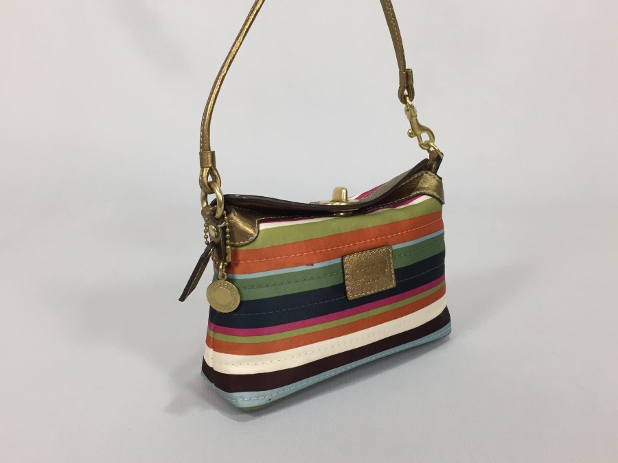 ミニポーチ カラフル ファブリック 【中古品】