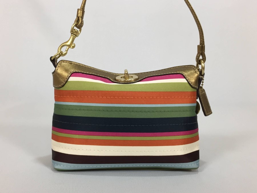 ミニポーチ カラフル ファブリック 【中古品】