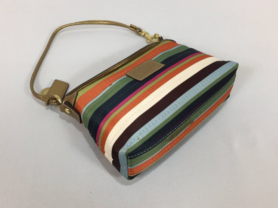 ミニポーチ カラフル ファブリック 【中古品】