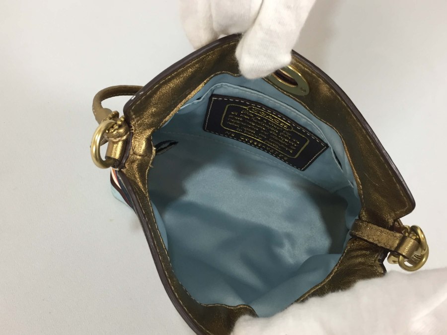 ミニポーチ カラフル ファブリック 【中古品】