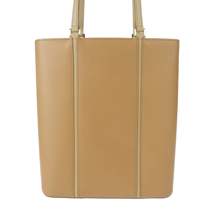 BURBERRY バーバリー ハンドバッグ YD 4351 09 トートバッグ レザー キャメル系 ゴールド金具 ショルダーバッグ 本物保証 中古