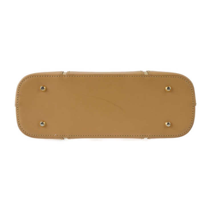 BURBERRY バーバリー ハンドバッグ YD 4351 09 トートバッグ レザー キャメル系 ゴールド金具 ショルダーバッグ 本物保証 中古