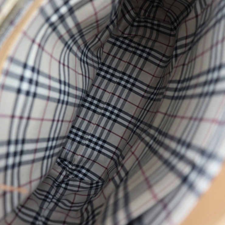 BURBERRY バーバリー ハンドバッグ YD 4351 09 トートバッグ レザー キャメル系 ゴールド金具 ショルダーバッグ 本物保証 中古