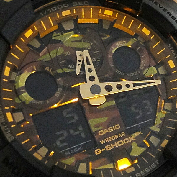 国内正規品 カシオ G-SHOCK ジーショック 腕時計 手表 メンズ 迷彩 カモフラージュシリーズ 20気圧防水 GA-100CF-1A9JF ビジネス 男性 誕生日ギフト 記念日 ポイント消化