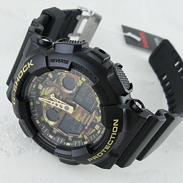 国内正規品 カシオ G-SHOCK ジーショック 腕時計 手表 メンズ 迷彩 カモフラージュシリーズ 20気圧防水 GA-100CF-1A9JF ビジネス 男性 誕生日ギフト 記念日 ポイント消化