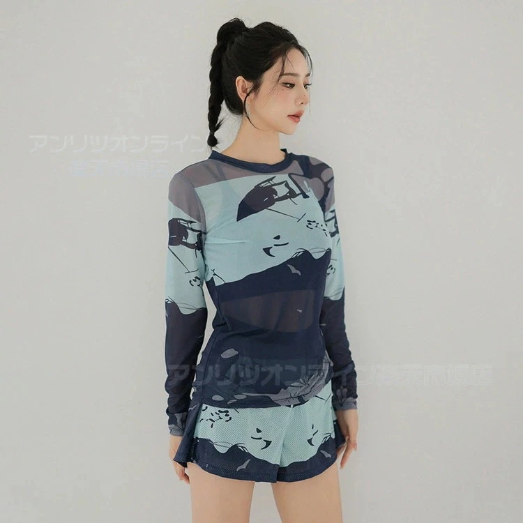 水着 レディース 3点セット 露出控え 体型カバー 中学生 高校生 女子 セパレート 大人 女の子 ラッシュガード キャミソール ショートパンツ付き タンキニ ビキニ スポーツ 運動着 日焼け止め パ