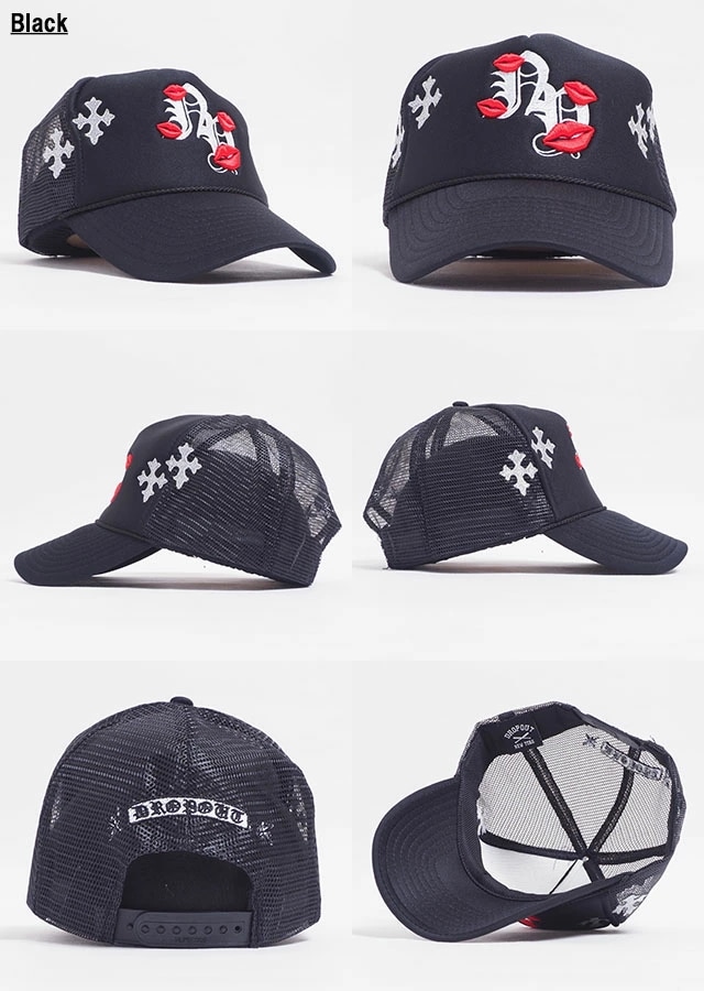 DROP OUT メッシュキャップ トラッカーハット メンズ レディース ブラック 黒 帽子 小物 スナップバック フリーサイズ ドロップアウト ニューヨーク NY CHROME KISS DROP OUT メッシュキャップ トラッカーハット メンズ レディース ブラック 黒 帽子 小物 スナップバック フリーサイズ ドロップアウト ニューヨーク NY CHROME KISS