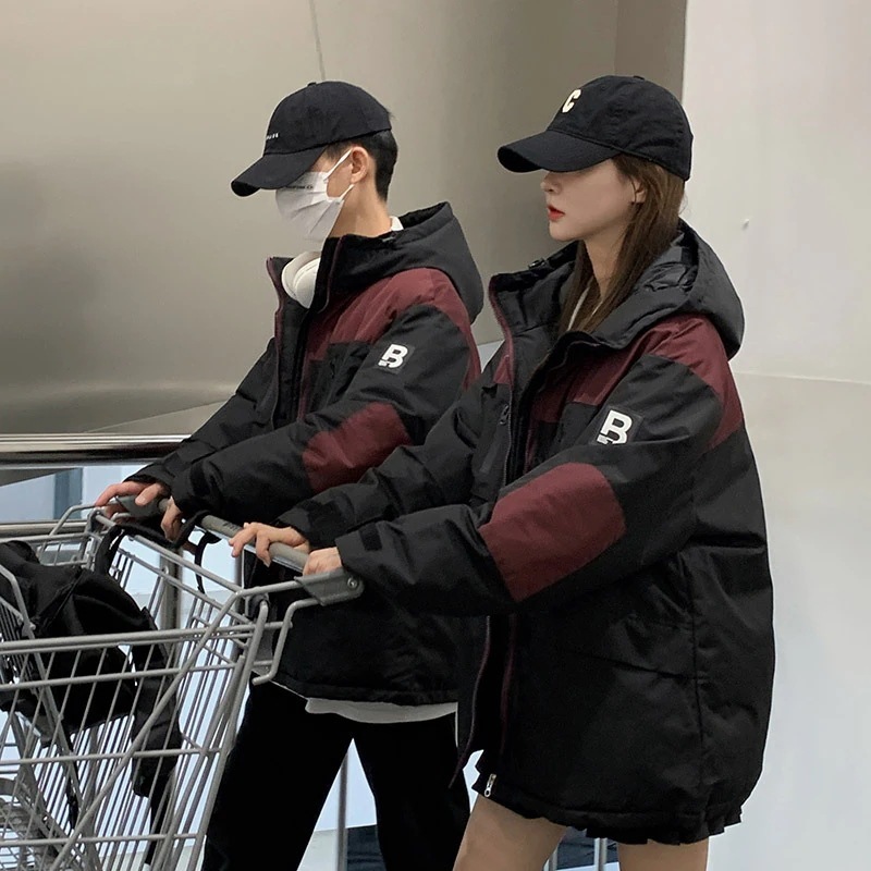 冬 軽量 暖かい 厚手 中綿コート カジュアル 通学 男女兼用 フード付き アウター レディース アウター ファーカラー 裏起毛 ジャケットダウン混綿ジャケット 福袋77