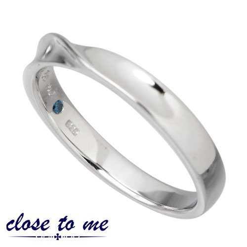 クロストゥーミー close to me ブルーダイヤデザイン シルバー リング 指輪 クロストゥーミー close to me ブルーダイヤデザイン シルバー リング 指輪