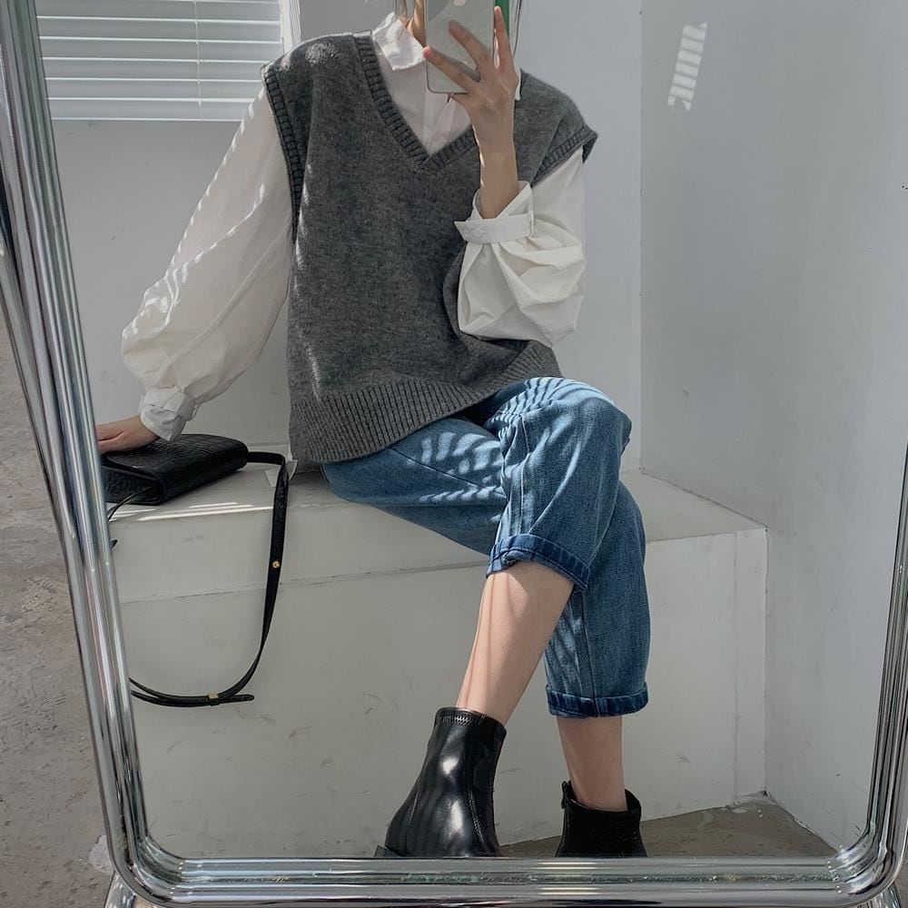 レディース トップス ニット リブニット ニットベスト ジレ ビックシルエット プルオーバー レディース トップス ニット リブニット ニットベスト ジレ ビックシルエット プルオーバー