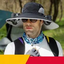 夏用紫外線防止サンシェード屋外釣り保護日焼け止めダブル調節可能なソーラーファンハット漁師帽子 夏用紫外線防止サンシェード屋外釣り保護日焼け止めダブル調節可能なソーラーファンハット漁師帽子