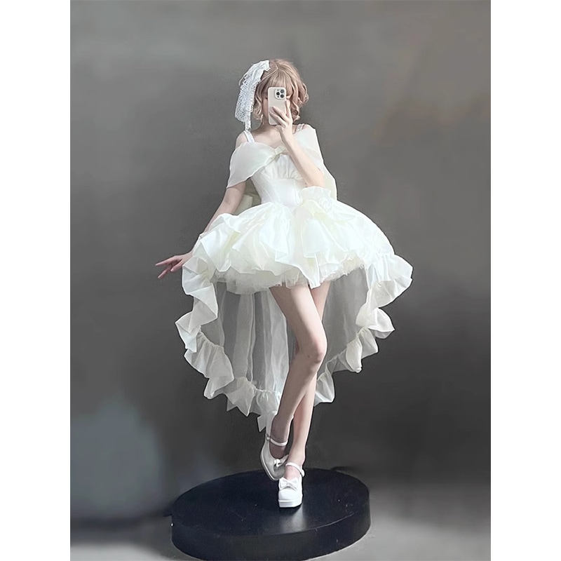 ロリータ パフュームプリンセスドレス ボウテールドラッグドレス ロリータ パフュームプリンセスドレス ボウテールドラッグドレス