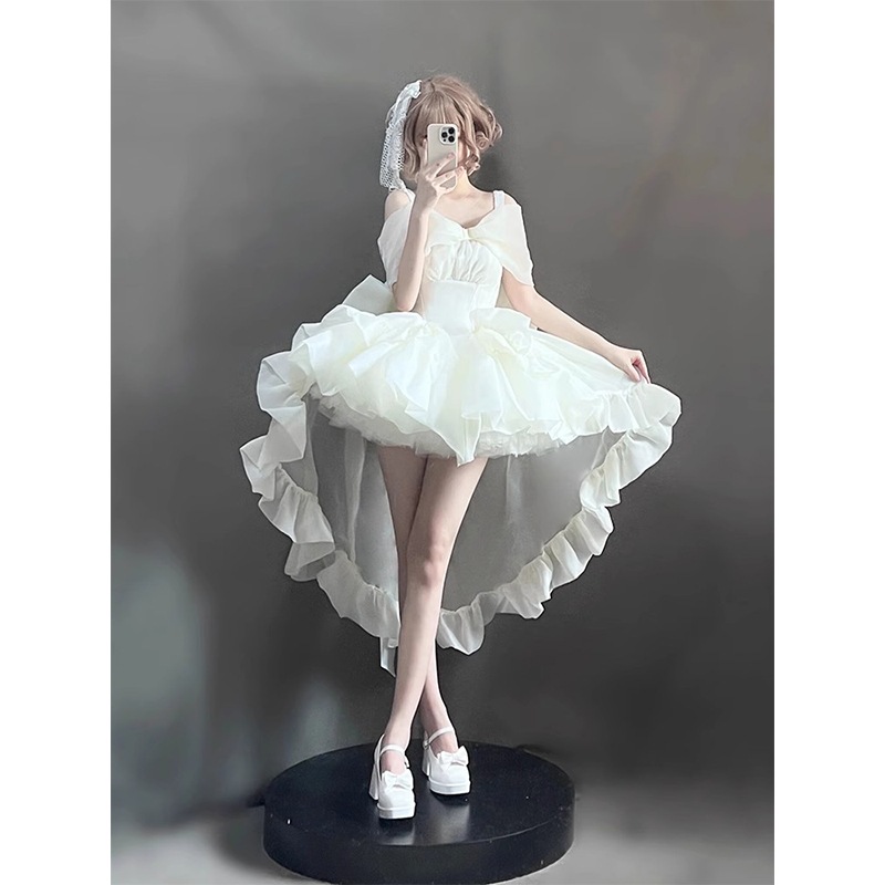 ロリータ パフュームプリンセスドレス ボウテールドラッグドレス ロリータ パフュームプリンセスドレス ボウテールドラッグドレス