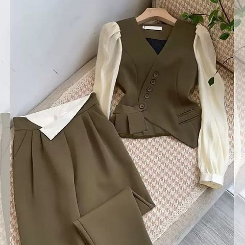 ハイエンドのカスタマイズ-2024 秋小さなドレス気質社交家カジュアルファッションヨーロッパスーツプロフェッショナルツーピーススーツ女性