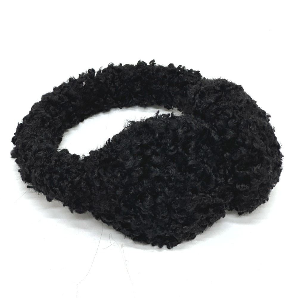 Sergio Rossi セルジオロッシ イヤーマフ フェイクファー アパレル小物 ポリエステル ブラック Sergio Rossi セルジオロッシ イヤーマフ フェイクファー アパレル小物 ポリエステル ブラック